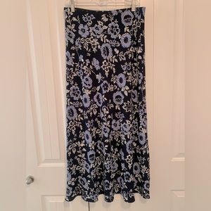 LOFT Navy & white skirt Med NWT